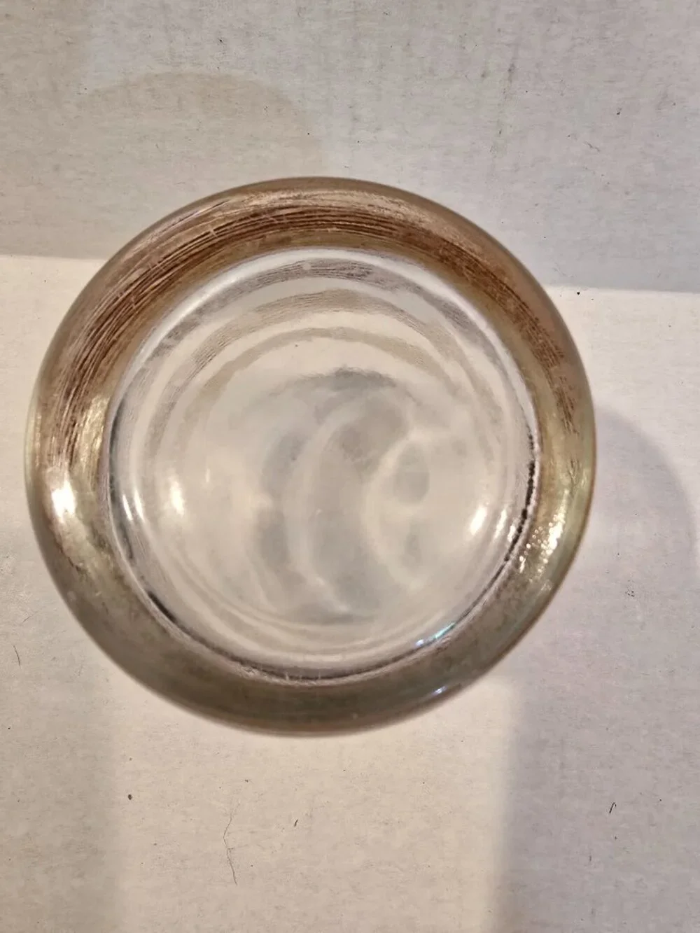 Vintage MCM Towle Brown Striped Glass Low-ball Rocks 1950s 4